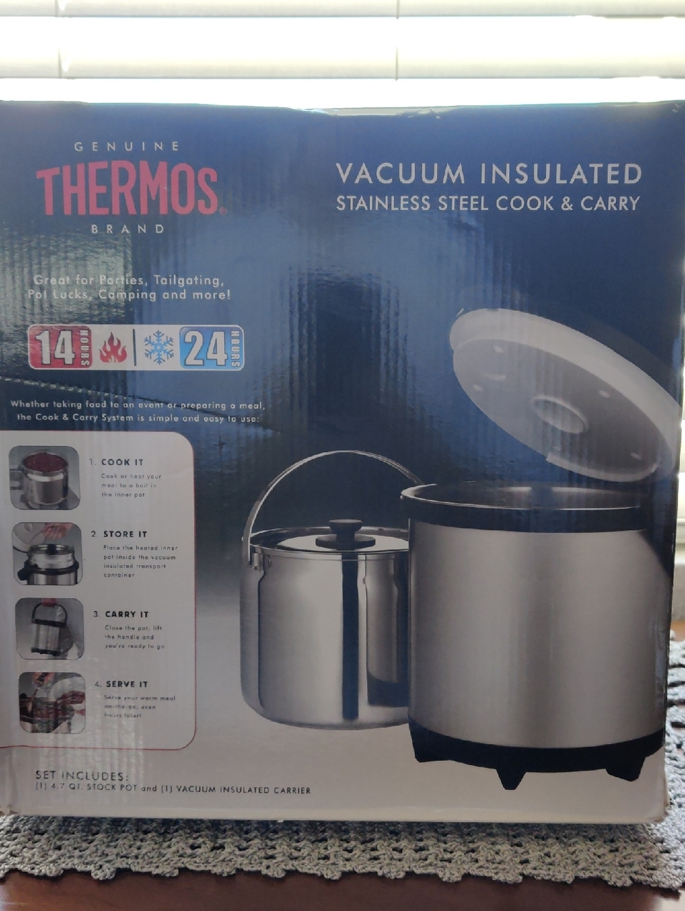 Thermos Stainless Steel Vacuum Cook & Carry Set - Silver
